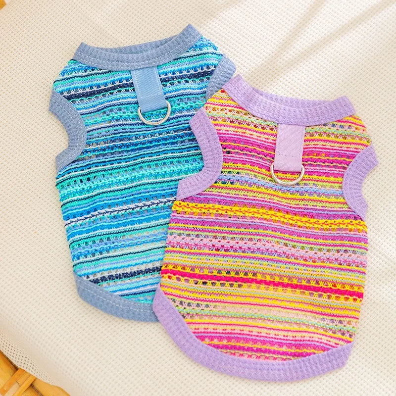 Breathable Mesh Pet Dog Vest Dog Summer Clothes Thin Cooling T Shirt Chihuahua Bichon Costume Cat Clothing Girls Puppy Shirt New