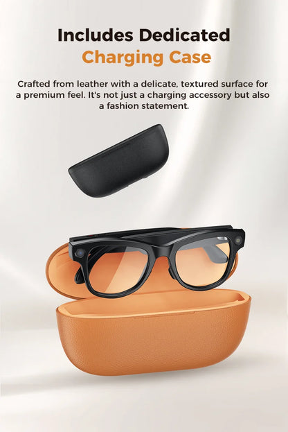 Lunettes connectées 2026 pour femmes, batterie externe 3600 mAh, caméra 800 W, traduction de plus de 120 langues, enregistrement vidéo, lecteur de musique, lunettes pour hommes