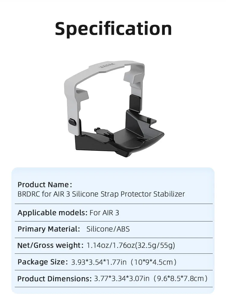 Propeller Holder Fixed for DJI Air 3/Air 3S Drone Stabilizers Protector Props Fixed Mount Guard Silicone & ABS Base Accessories