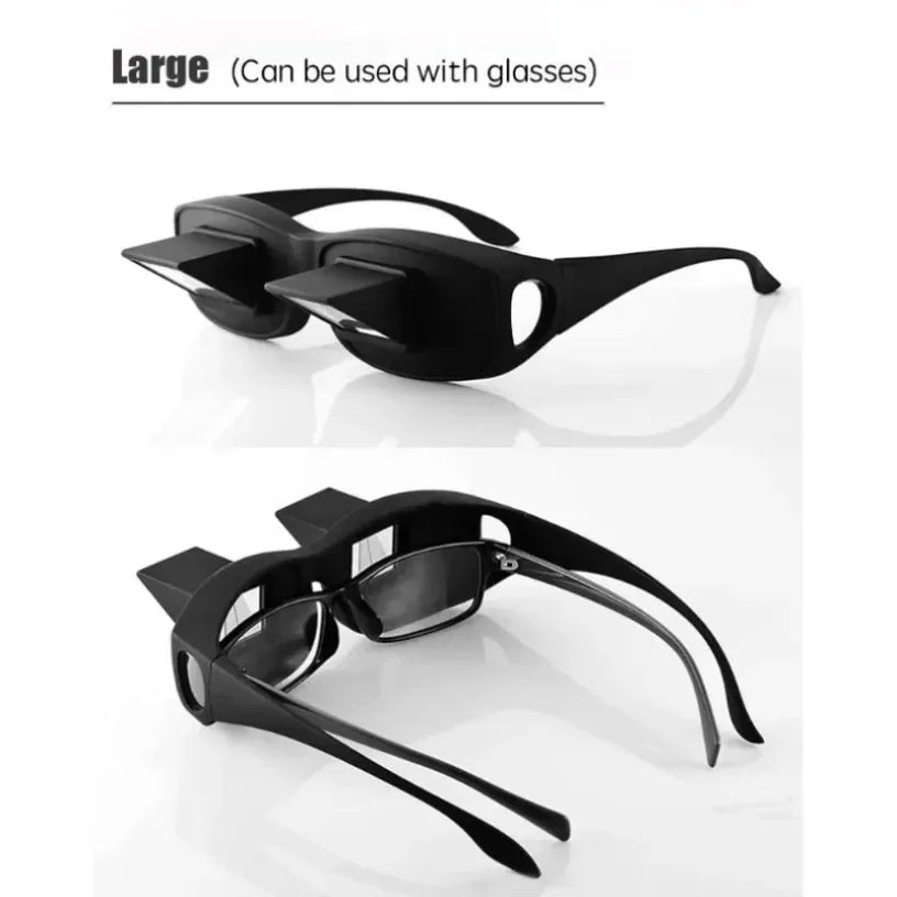 Lazy Eyeglasses Lazy Reading Glasses HD Eyeglasses Prismatic Periscope Eyeglasses for Reading and Watching TV While Lying Down