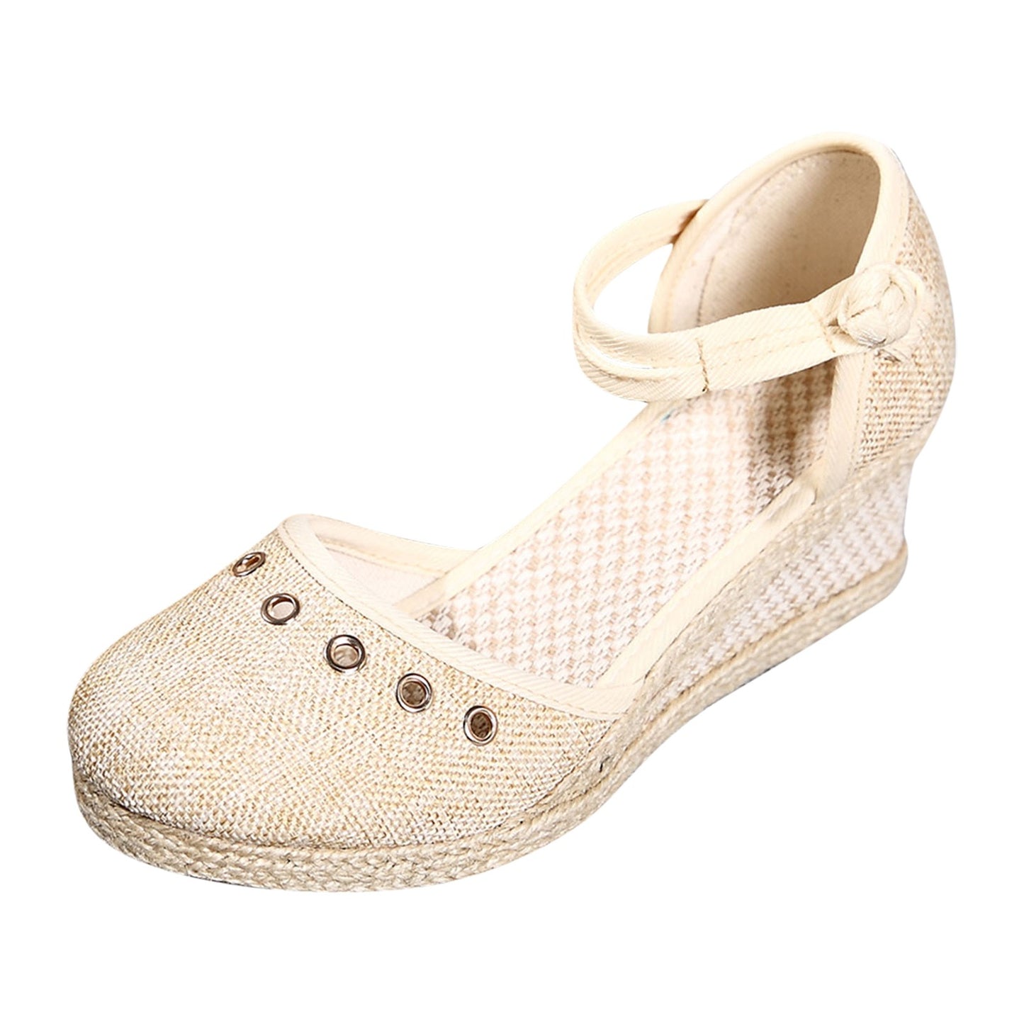 Sandals Women 2024 Summer Comfortable Platform Wedge Sandals Braided Buckle Breathable Wedge Sandals Outdoor Female Shoes