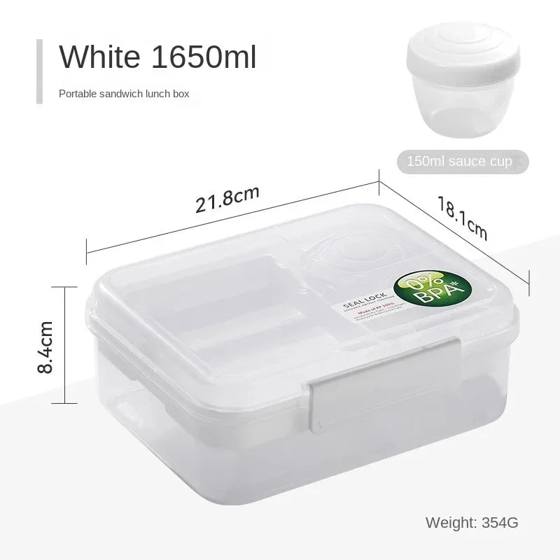Portable Handle Design Double Layer Lunch Box Compartment Bento Boxes Students Toddler Bento Containers Outdoor Salad Picnic Box