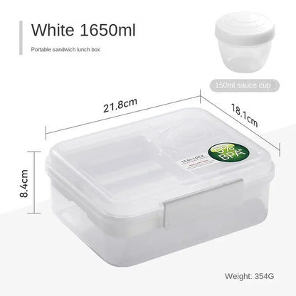 Portable Handle Design Double Layer Lunch Box Compartment Bento Boxes Students Toddler Bento Containers Outdoor Salad Picnic Box