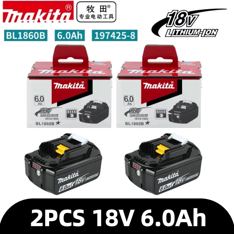 Genuine 6AH makita BL1860 6ah Battery Power Tools Li-ion Replacement LXT BL1850 BL1840 for 18V Screwdriver with BMS 18v battery