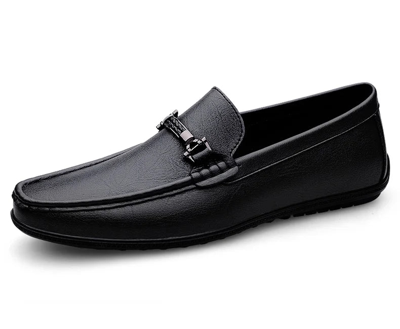 Men Loafers Slip on White Leather Shoes Casual Fashion Luxury Shoes Designer Italian Brand Loafer Moccasins Four Seasons