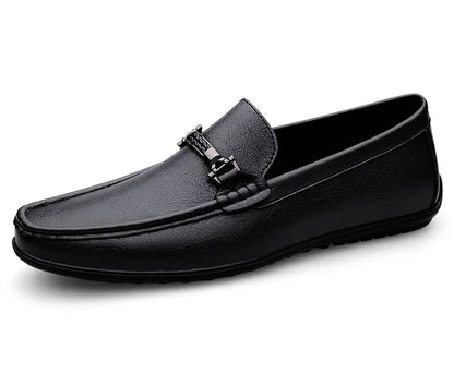 Men Loafers Slip on White Leather Shoes Casual Fashion Luxury Shoes Designer Italian Brand Loafer Moccasins Four Seasons