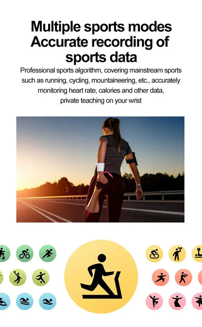 2025New Medical Grade ECG+PPG Smart Watch BMI Body Fat Uric Acid Painless Non-invasive Blood Sugar Monitoring Calling Smartwatch