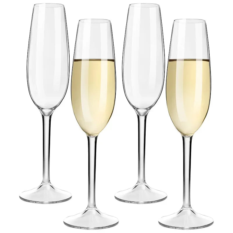 MICHLEY Unbreakable Champagne Flutes Glasses Set Plastic Tritan Sparkling Wine Glass For Wedding Party Picnic Barware 2/4 pcs