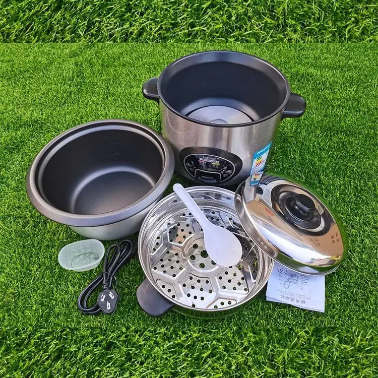 PQKERQE Half-Ball Shape Rice Cooker with 2L Large Capacity, 304 Stainless Steel Inner Pot, Suitable for 3-4 Person Household
