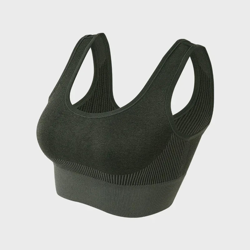 Women's Tops Knitted Sports Bras Gym Running Fitness Yoga Bra Sportswear Padded Push Up Sports Tops