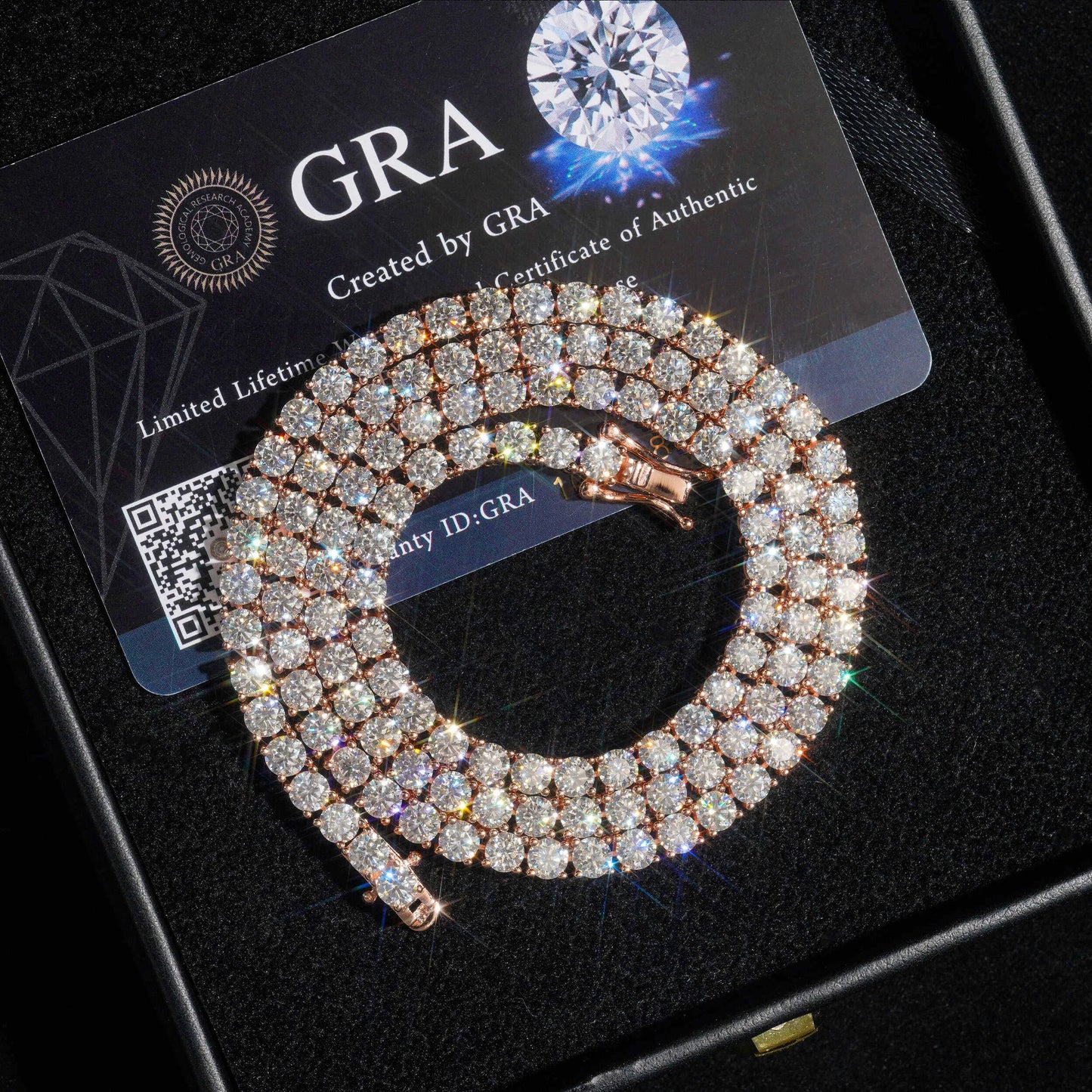 Luxury  Jewelry VVS Moissanite  Sterling Silver 925 Fashion Moissanite Tennis Chain Bracelet and Necklace For Women