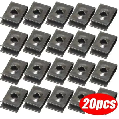 Metal U Type Self Tapping Clips Anti Rust Cover Retainer Locking Brackets for Auto Motorcycle Scooter Moped Body Repair