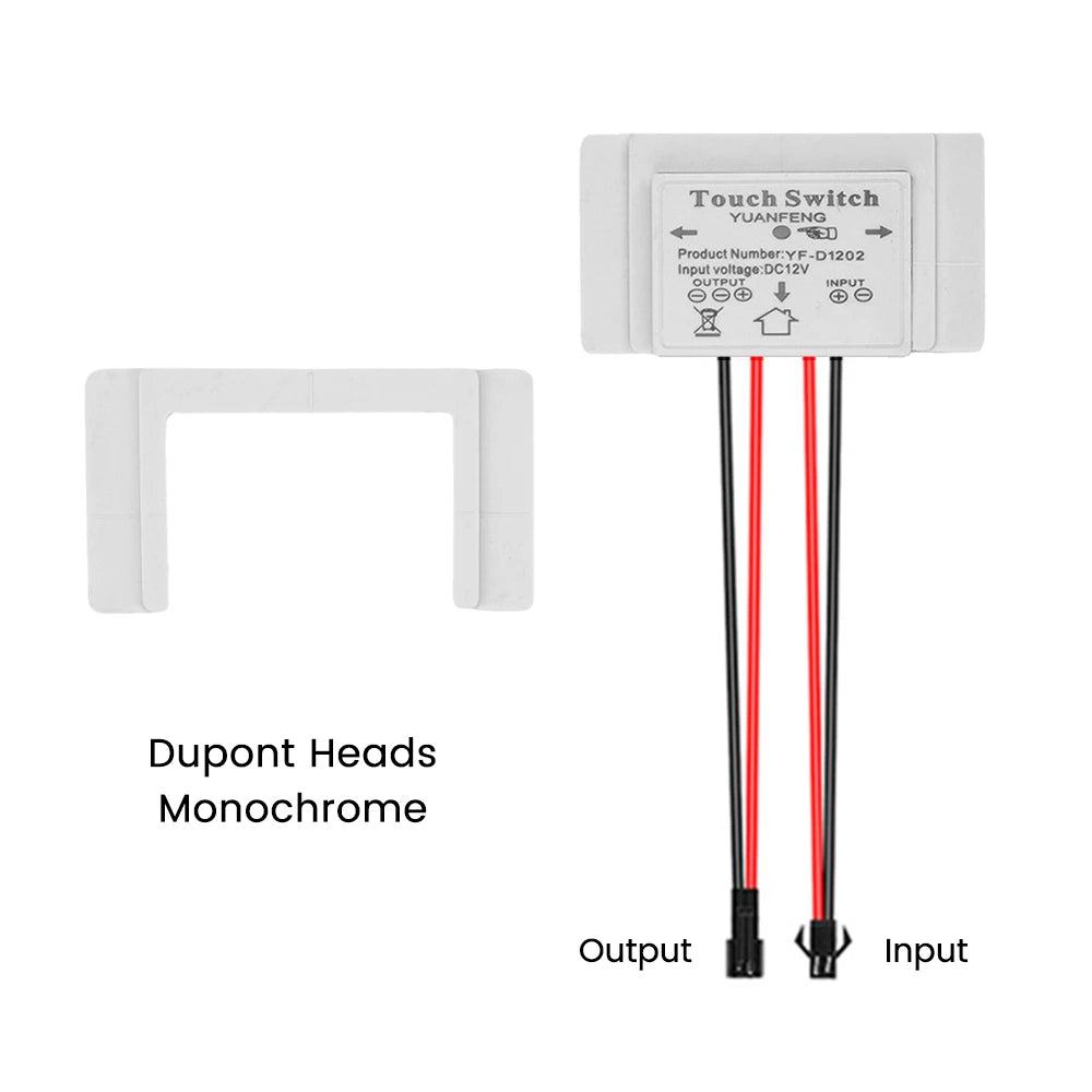 Touch Sensor Switch DC 12V 5A 60W LED Smart Single Key Mirror Light Switch Touch Dimmer Switch For Bathroom Mirror