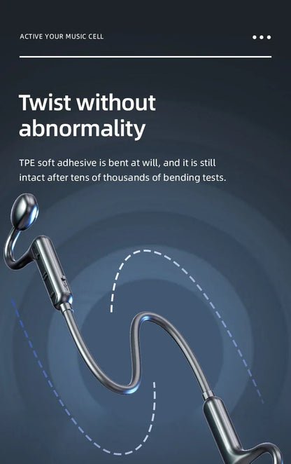 Ks15 Bluetooth Earphone Neck Mounted Wireless Headset With High Power Sound Conduction And Long Battery Life