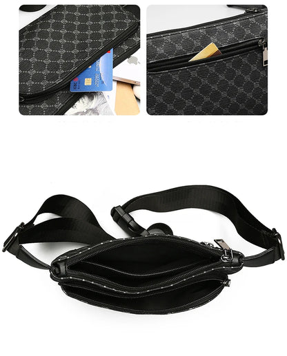 Fashion mini leather men's chest bag crossbody bags sacoches hommes bandolera hombre bolsos para hombre bag for men sling bag