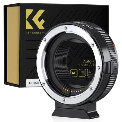 K&F CONCEPT EF to EOS R Adapter Auto Focus Lens Mount Adapter for Canon EF EF-S Lens to Canon EOS R/RF R3 R6 R50 Mount Cameras