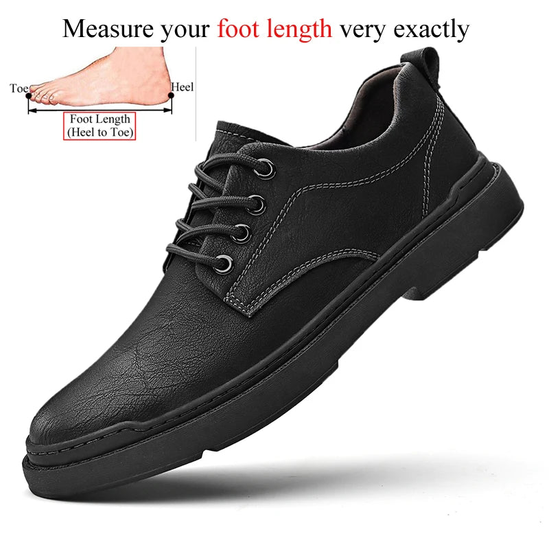 Spring Autumn Casual Men Retro Leather Shoes 2023 Fashion British Style Anti-skid Chaussure Homme Cuir Luxury Brand Designer