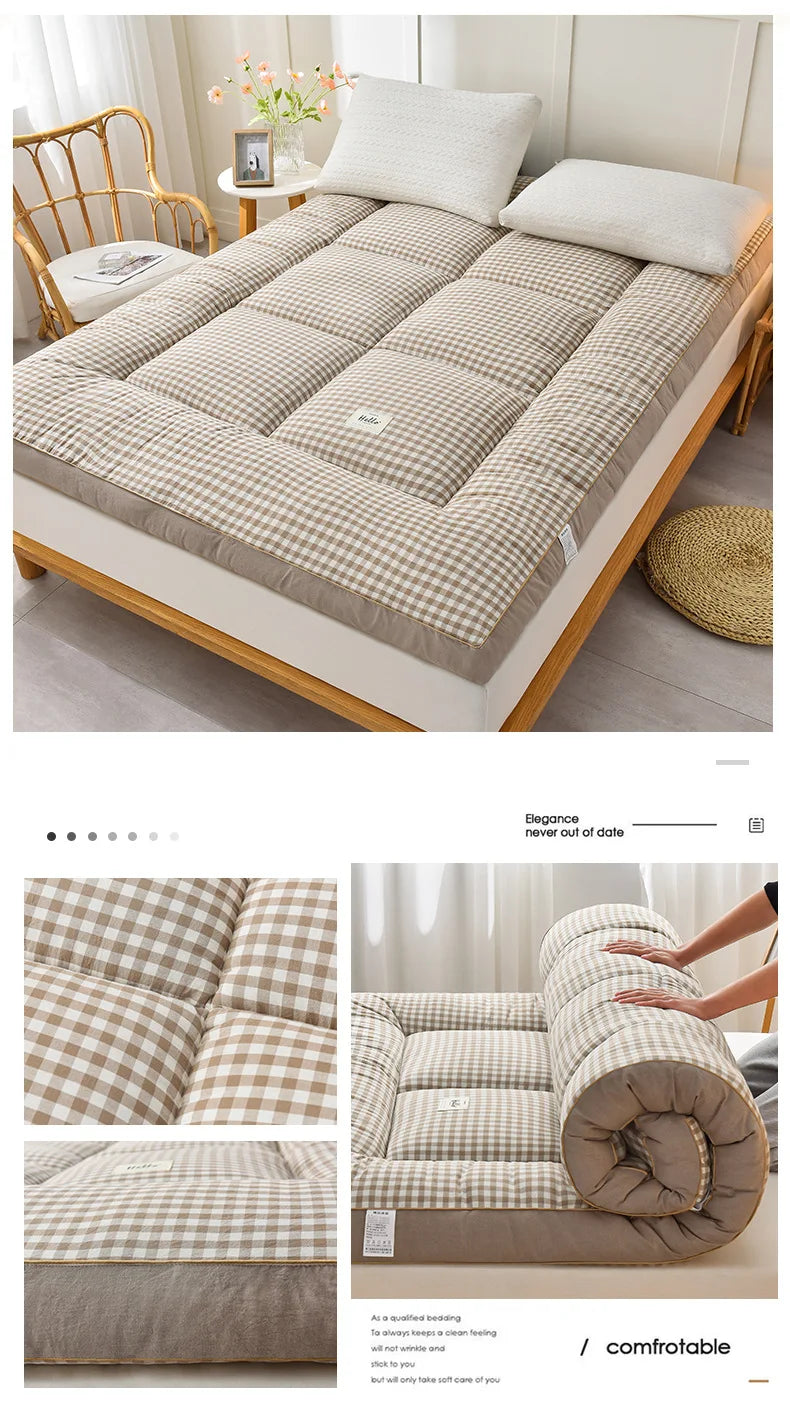 NewestFoldable Lightweight Portable Sleeping Pad/Tatami Mat Japanese Futon Mattress  Soft Fabric,Easy Storage & Travel Mattress