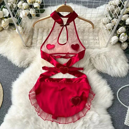 Woman Plus Size Sexy V-Neck Strap Dress Lace Trim Slim Short Dress Women Fashion Comfortable Dress Party Hotsweet