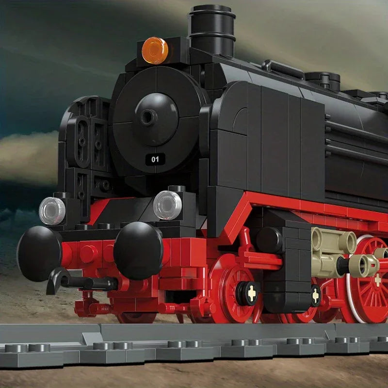 Track electric train city train model puzzle building block toy assemble and insert toy  gift