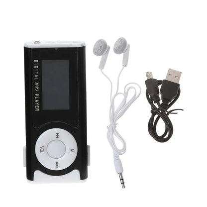 Mini Clip Floral Pattern Music MP3 Player 32GB Card With Micro SD TF Card Clip Design Digital Music Mini USB Cable + Earphone