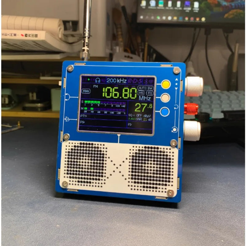 Nvarcher 3.2 inch TEF6686 Full Band Radio Dual speaker Stereo Medium wave short  FM  with 5000MAH lithium battery