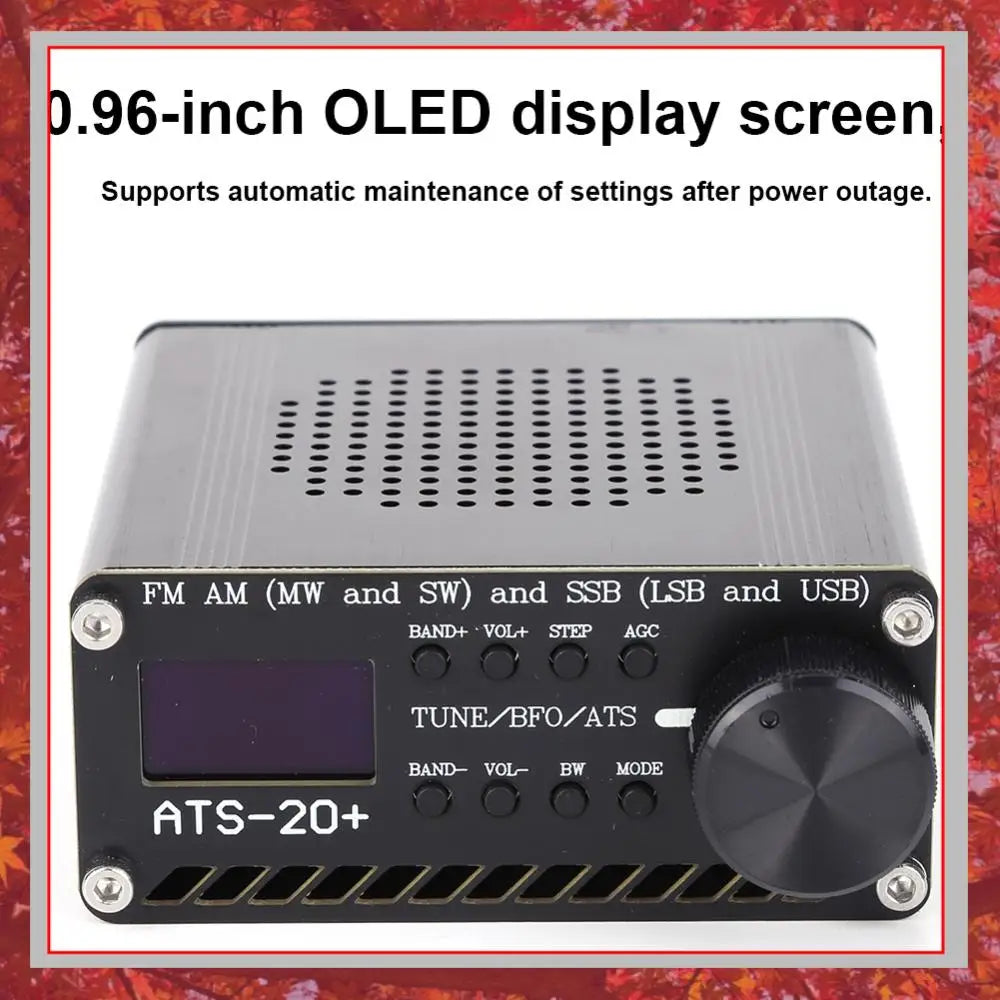 ATS-20+Si4732 Portable Handheld Radio Recorder 0.96 Inch OLED Screen FM AM SSB Scanner FM AM MW&SW SSB LSB & USB with Antenna