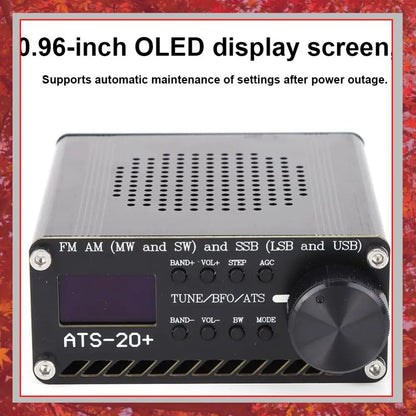 ATS-20+Si4732 Portable Handheld Radio Recorder 0.96 Inch OLED Screen FM AM SSB Scanner FM AM MW&SW SSB LSB & USB with Antenna