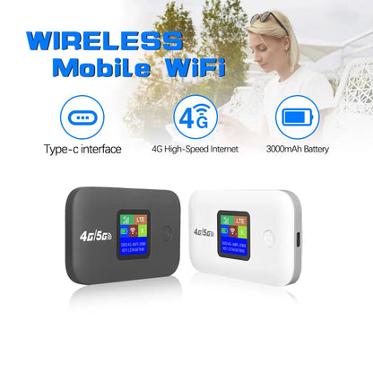 Portable 4G 5G Network Sharing Equipment 300Mbps With Sim Card Slot LED Display Support Up To 10 Devices For Outdoor RV Travel U