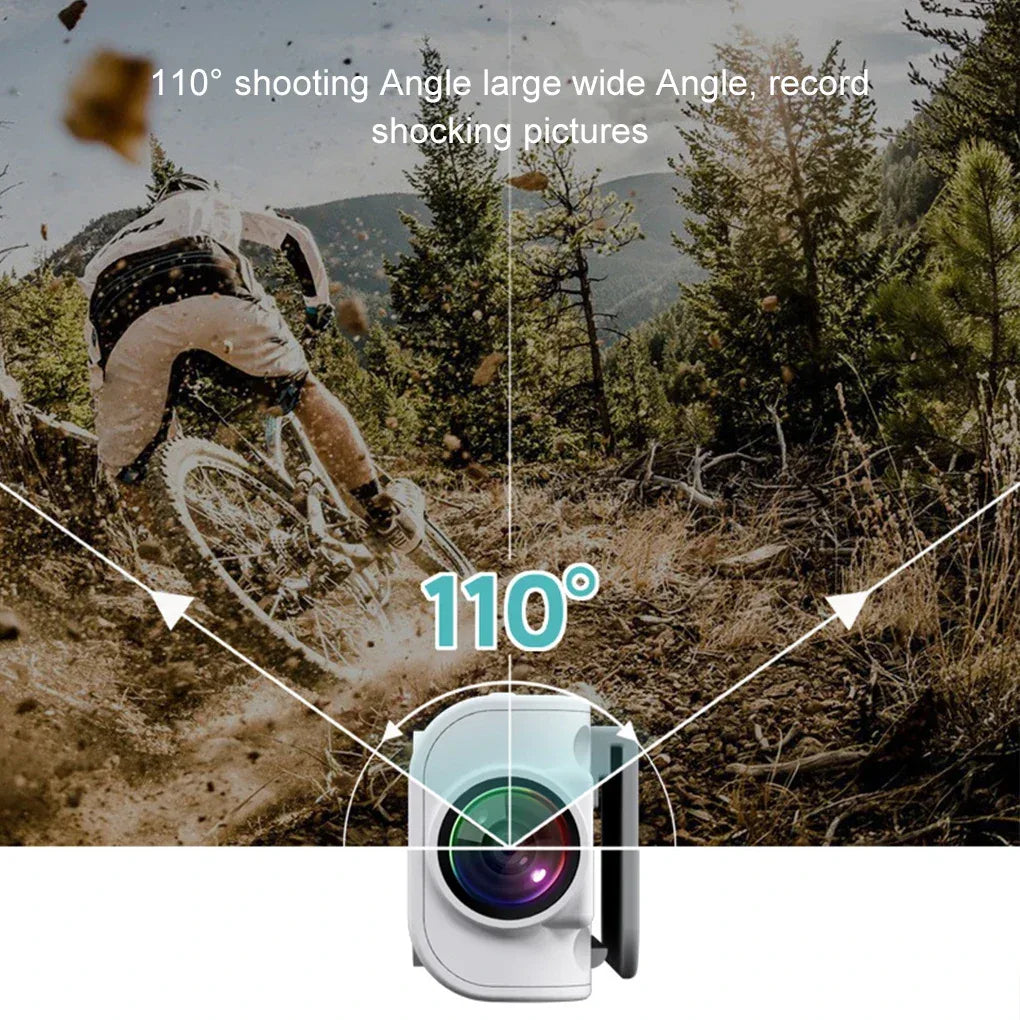 2.7K HD FPV Glasses Camera Wearable WiFi Video Camcorder 110°Wide Angle Lens Anti-shake 0.96" APP Control FPV Camera