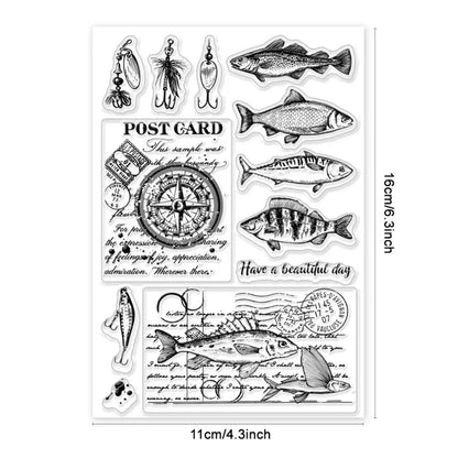 Animal Postman Silicone Clear Stamps Fox Hamster Rabbit Cat Transparent Stamps for Birthday Valentine's Day Cards Making DIY