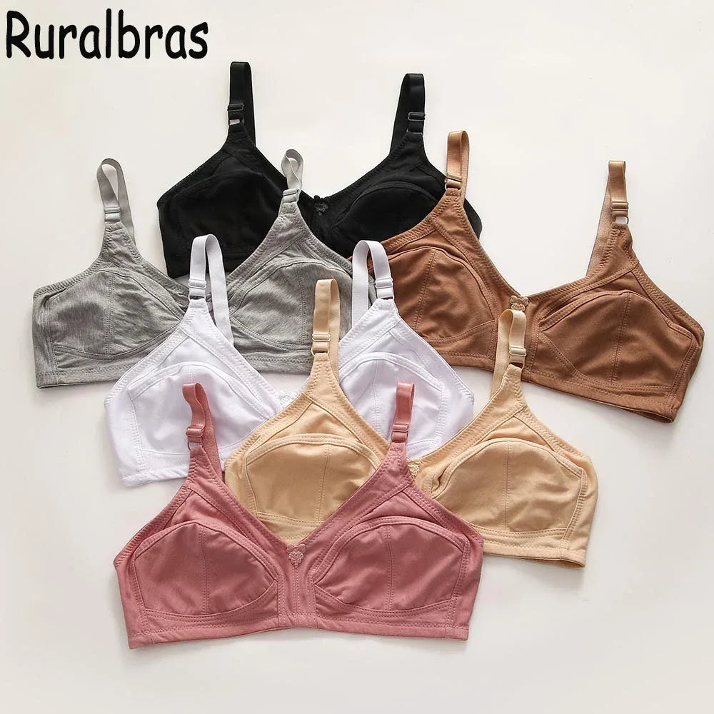 Ruralbras Sexy Full Cup C D E F G Bras For Women Push Up Seamless Comfortable Cotton Lingerie TOP Big Bust 36-52 Lace Undearwear