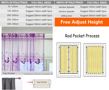 American Pastoral Print Blackout Curtain For Luxury Living Room,Noise Reduction Dustproof Blackout Curtain,Home Window Curtains