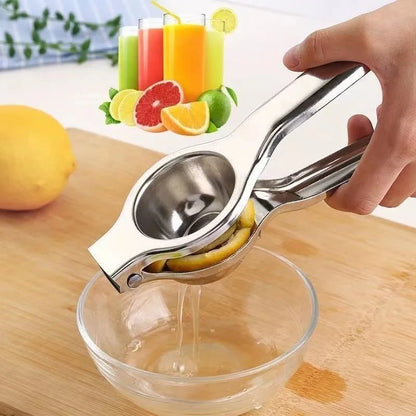 Stainless steel lemon squeezer, manual high-efficiency juicer, and compatible with a variety of fruits