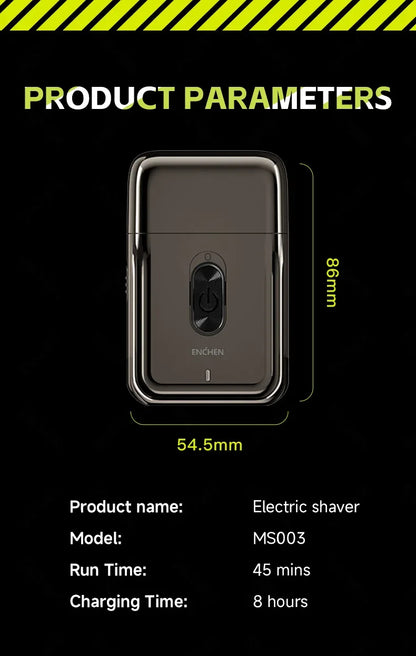 ENCHEN MS003 Compact Foil Shaver With POP-UP Precision Trimmer Type-C Charging With Indicator 7000RPM Strong Motor