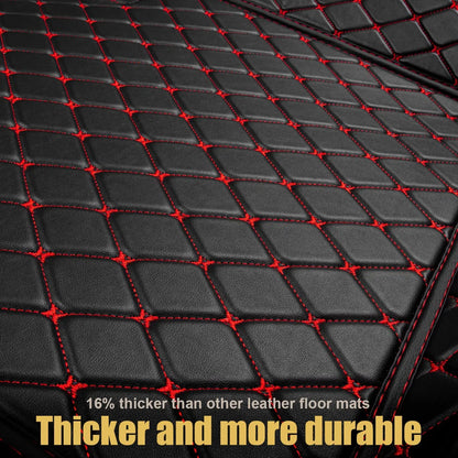 Custom Automotive Car Floor Mats For VW Golf 4 1999 2000 2001 2002 2003 Auto Luxury Leather Men Women Car Mats Full Coverage