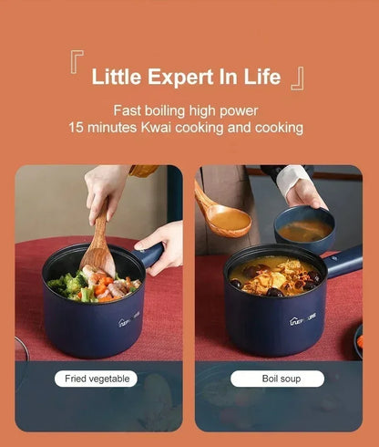 1.8L Mini Household Electric Rice Cooker Multifunction Hot Pot Non-stick Pan Single Double Layer for Students Dormitory