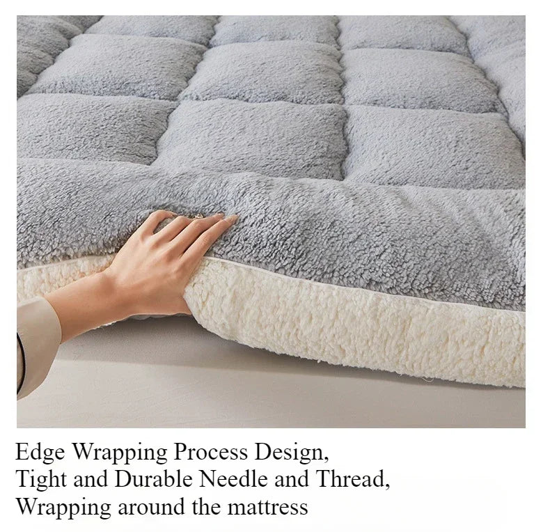 Thicken Winter Warm Lamb Cashmere Mattress High Quality Household Soft Pad Tatami Floor Mat Student Dormitory Single Mattresses