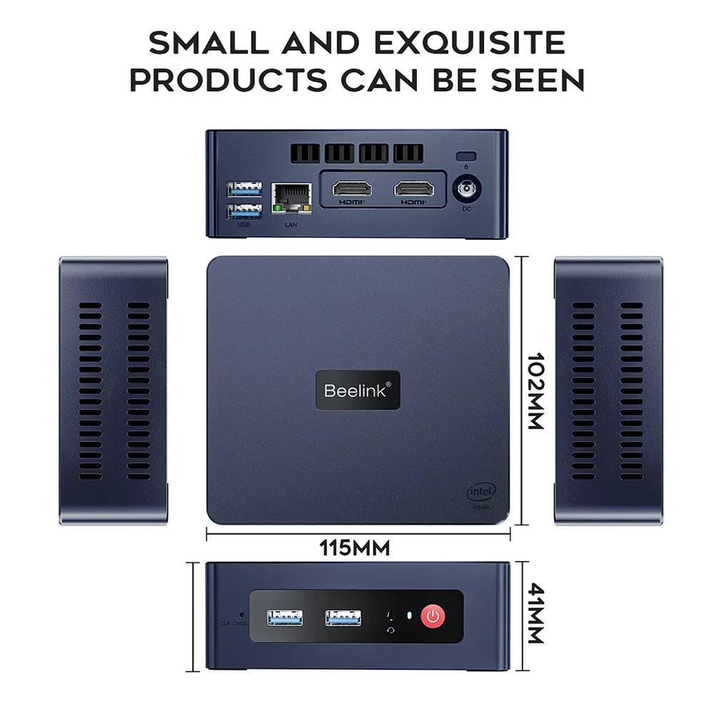 Beelink Mini S13 Intel Twin Lake N150 S12 Pro N100 16G 500G Windows 11 Mini S 11th N5095 DDR4 8GB 128GB Desktop Computer N95