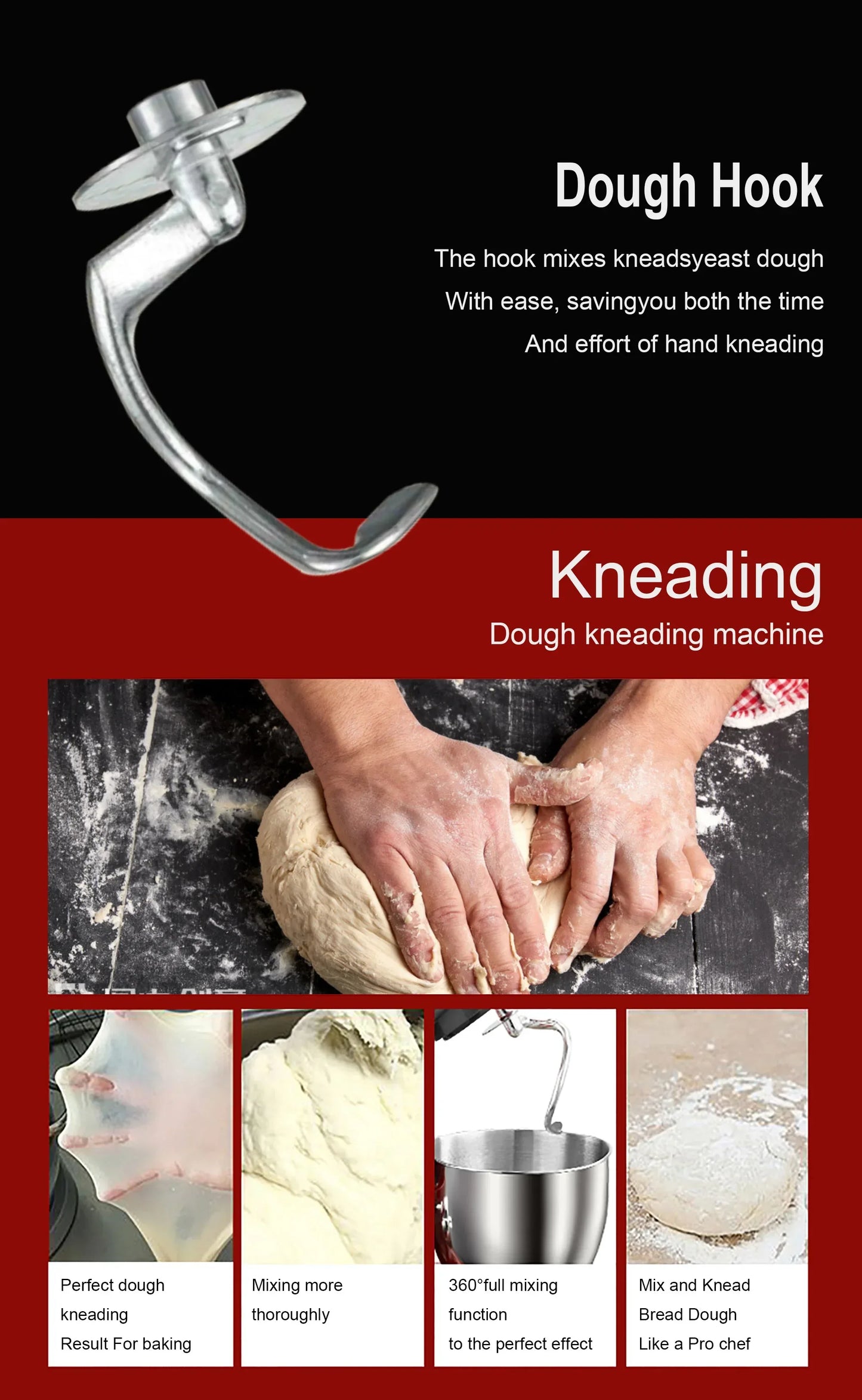 12L Stand Mixer Kitchen Aid Food Blender Cream Whisk Cake Dough Mixers With Bowl Stainless Steel Chef Machine Charm Sonifer