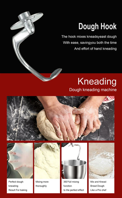12L Stand Mixer Kitchen Aid Food Blender Cream Whisk Cake Dough Mixers With Bowl Stainless Steel Chef Machine Charm Sonifer