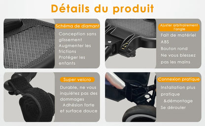 Portable Buggy Board With Seat Universal Kiddy Boards Pram Standing Board 360° Rotation Pram Accessory For Children 25kg