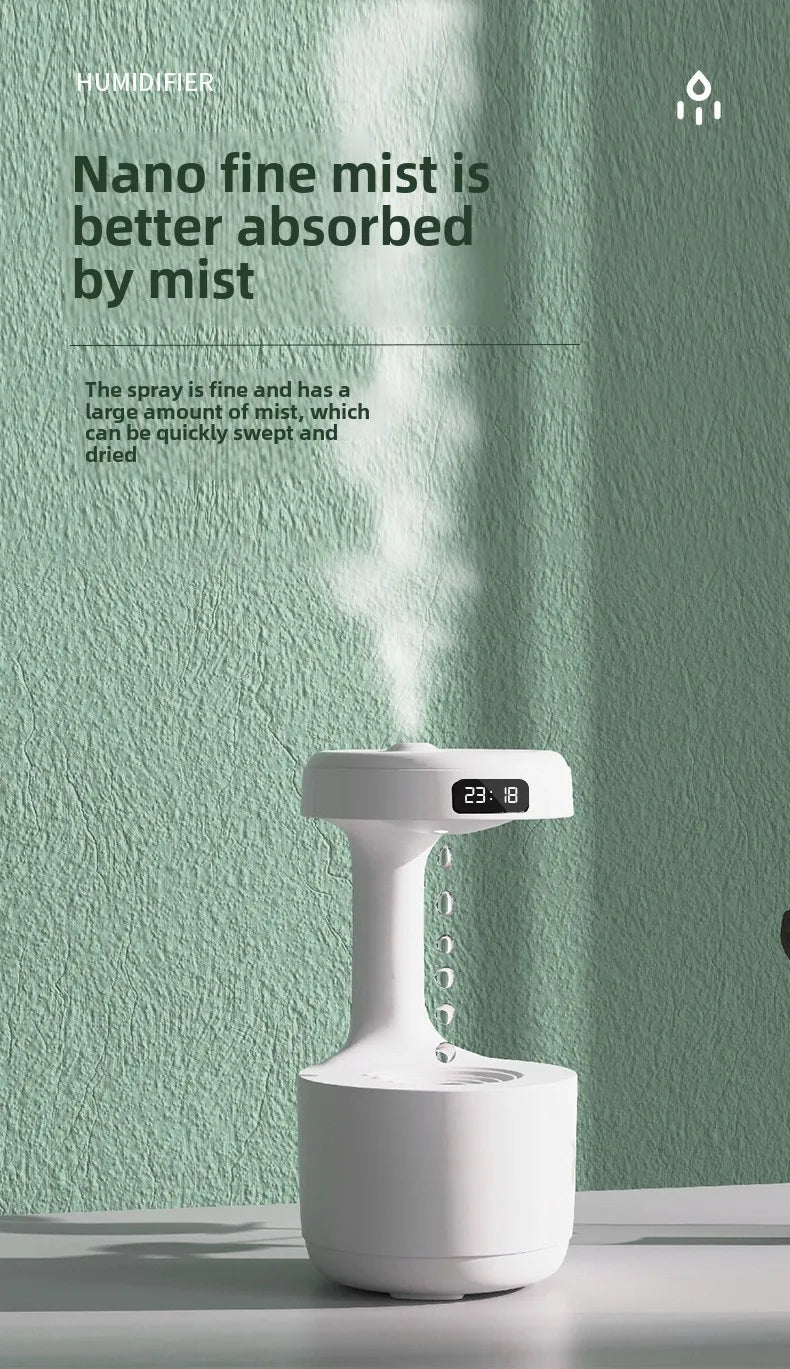 Anti-Gravity Humidifier New Ultrasonic Humidifier with Dual Power-Off Protection Large Capacity Air Humidifierw for Home/Office