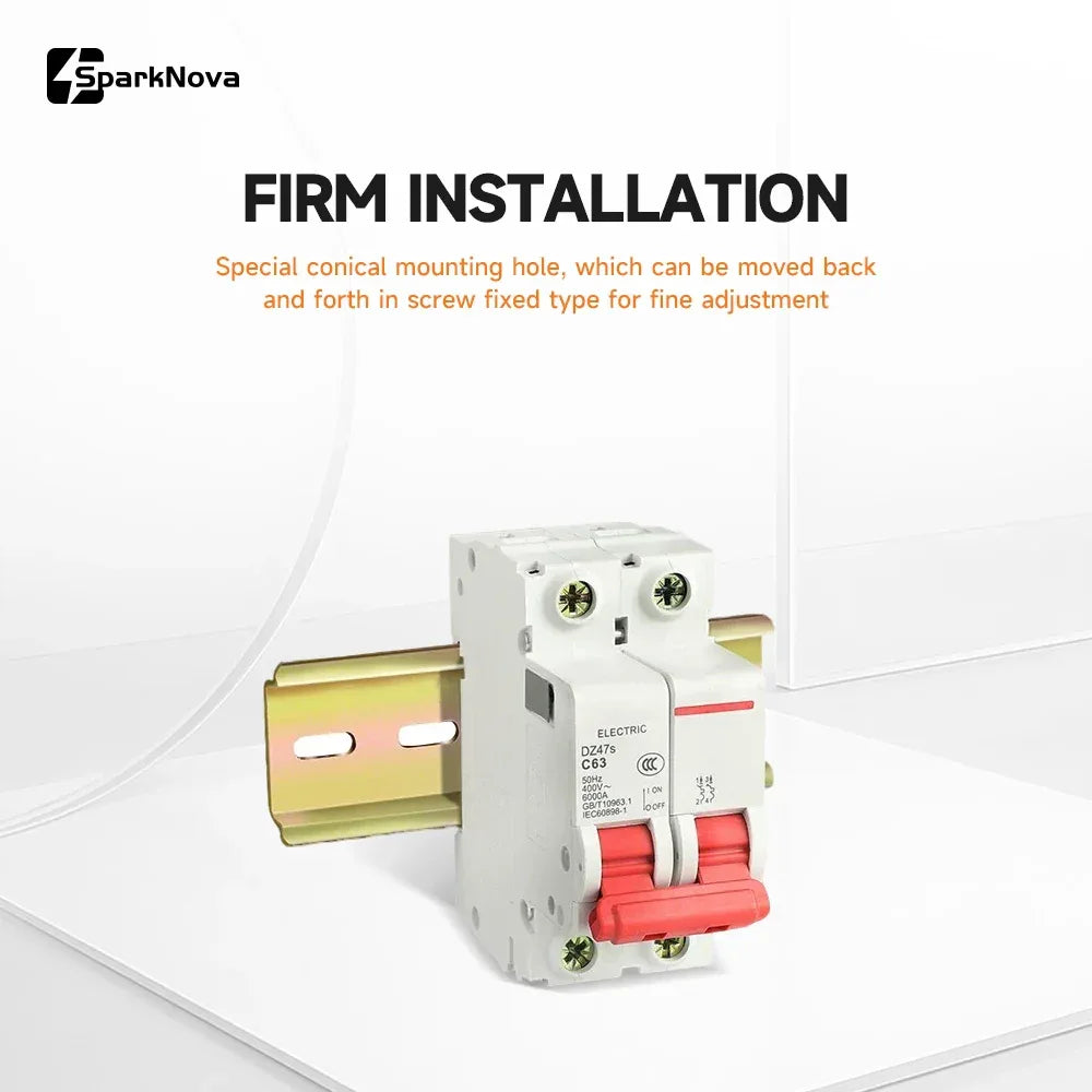Universal Type DIN Rail 1mm Thickness 10-50cm Length for C45 Circuit Breaker Terminal Blocks Relay AC Contactor Guide Rails