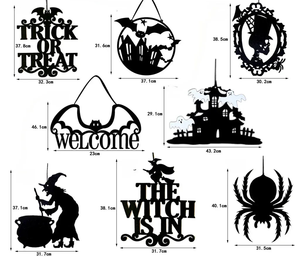 Creative Halloween Party Home Decoration Halloween Door Decoration Witches Hanging Signs Doors Hanging Decorations for Halloween