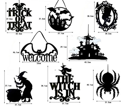 Creative Halloween Party Home Decoration Halloween Door Decoration Witches Hanging Signs Doors Hanging Decorations for Halloween