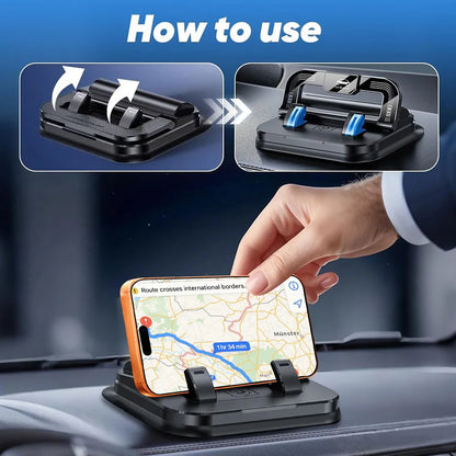 Universal Dashboard Car Phone Holder Upgraded Silicone Phone Mount for Car Dash Anti-Slip Pad Mat Phone Holder with Number Plate