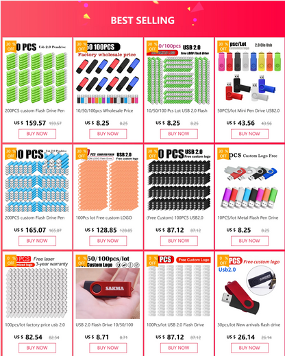 100pcs/lot factory price usb 2.0 flash drive 512MB 4GB 16GB usb metal pendrive 4GB 64GB usb memory stick Free Custom logo gifts