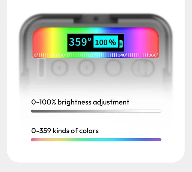 Ulanzi VL49 RGB Video Lights Mini LED Camera Light 2000mAh Rechargable LED Panel Lamp Photo Video Lighting for Youtube Tik tok