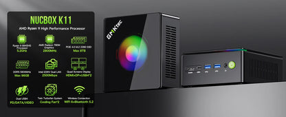 GMKtec Mini PC K11 K8 PLUS M7 AMD Ryzen R9 8945HS R7 8845HS 6850H Windows 11 WiFi6 2*DDR5 USB4.0 2.5G LAN OCulink Gamer Computer